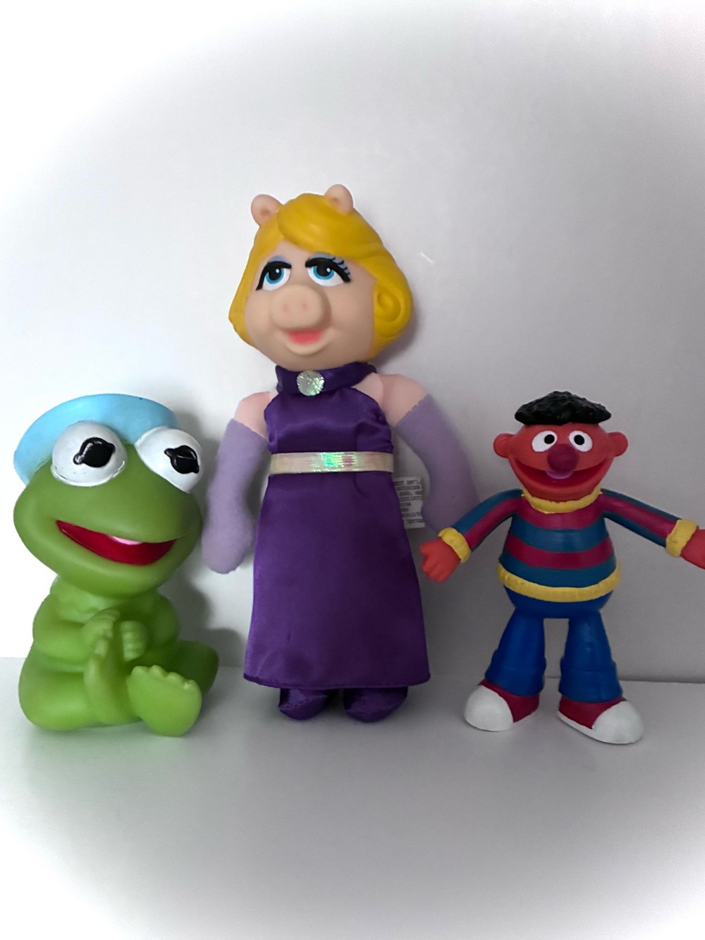 Vintage Jim Henson Muppets Toy Bundle, 1980’s: Miss Piggy, Kermit, Ernie